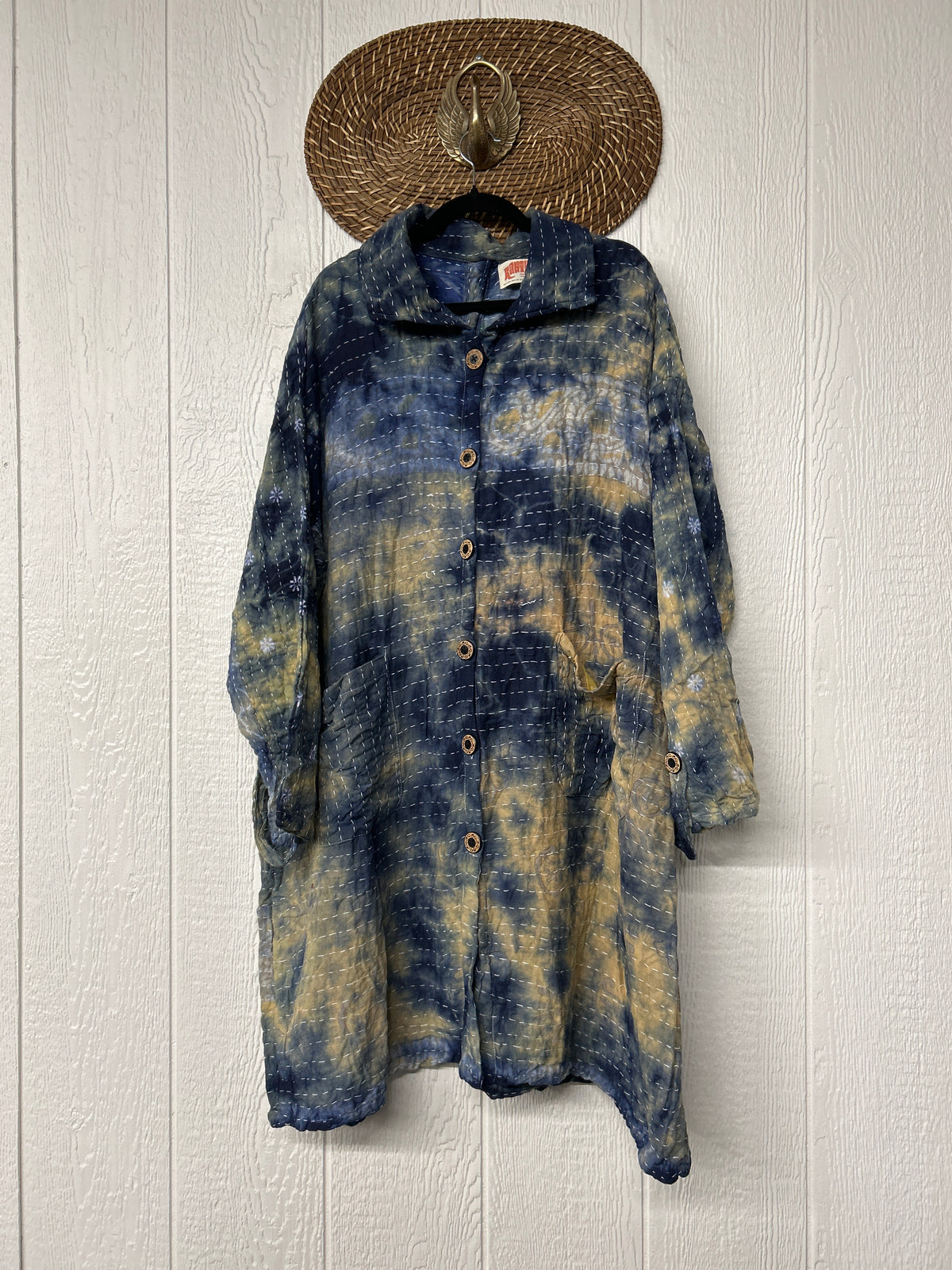 Aura Edit Koverlet Button Down Trench Coat 1026 038
