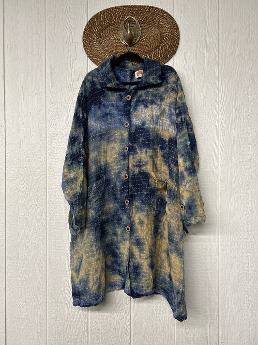 Aura Edit Koverlet Button Down Trench Coat 1026 038