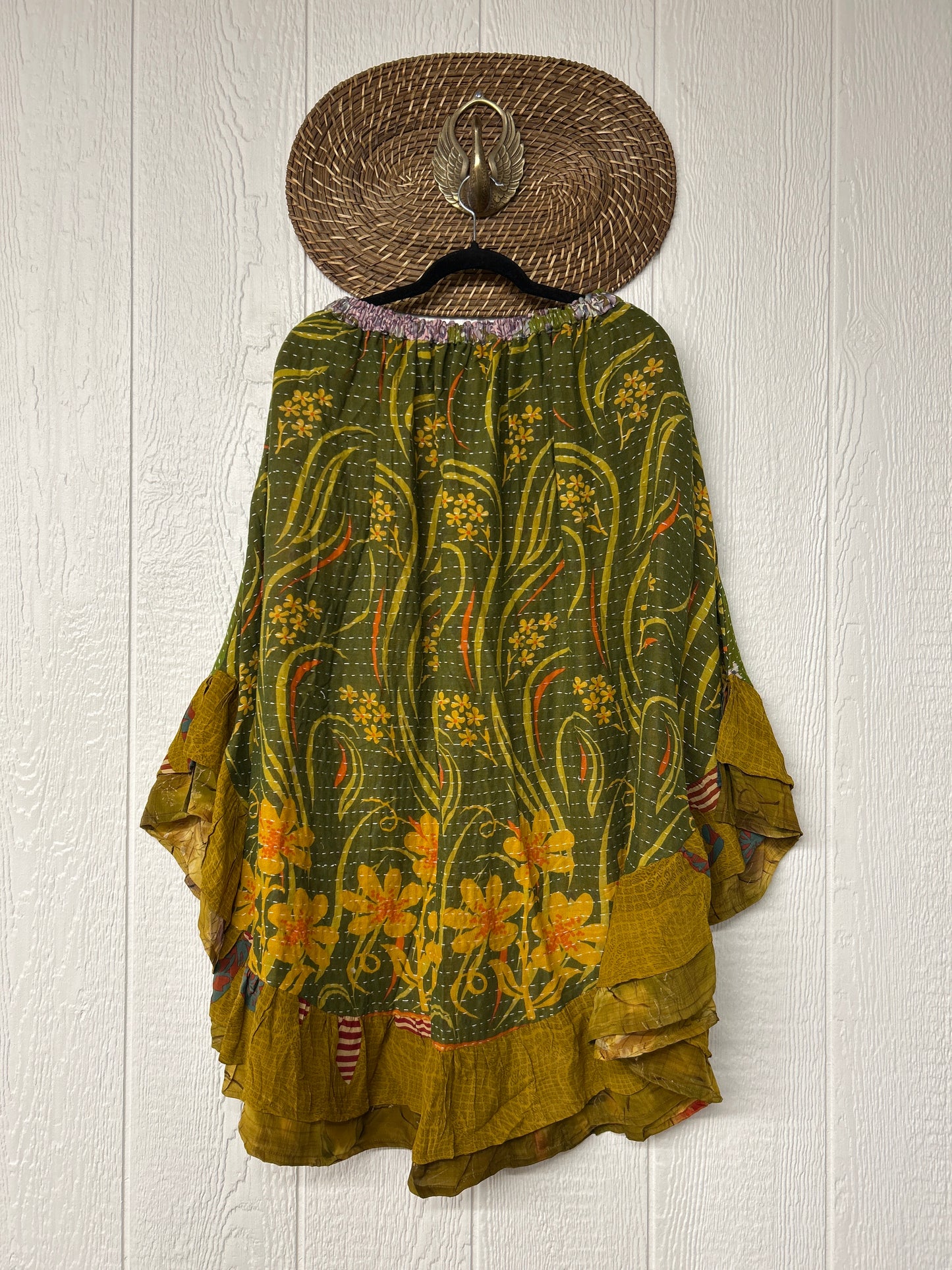 Pareo Kantha Wild Rose Skirt 0426 221