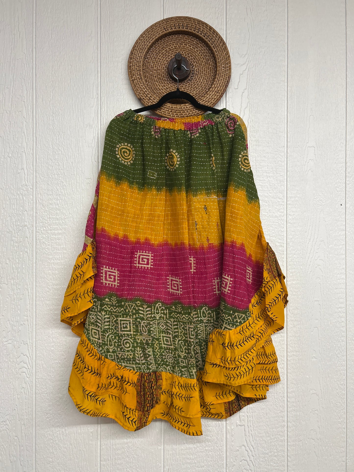 Pareo Kantha Wild Rose Skirt 0426 133
