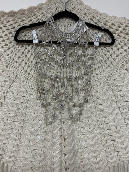 Rhinestone Halter Neck Body Chain - Silver - 001