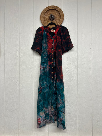 RETAIL Crepe Sari Summer Woodstock Duster 0626 064