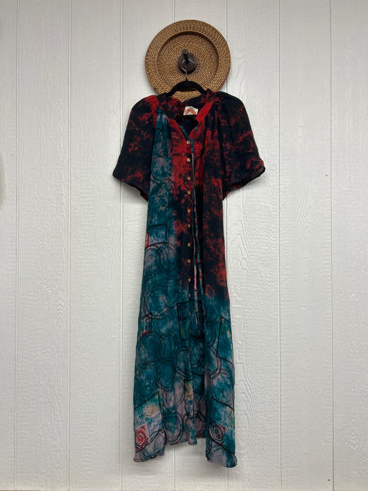 RETAIL Crepe Sari Summer Woodstock Duster 0626 064