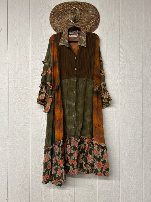 RETAIL Crepe Sari Rhiannon Duster Dress 0226 112