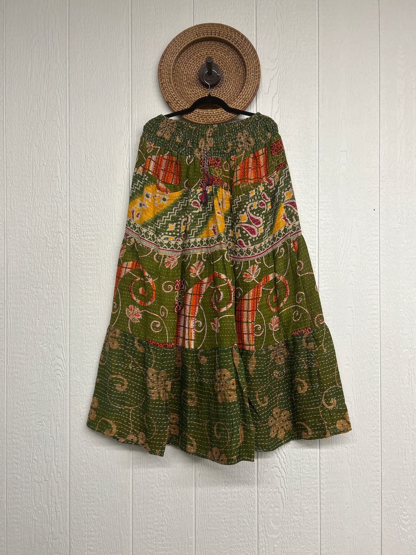 Pareo Kantha Lotus Maxi Skirt 0826 268