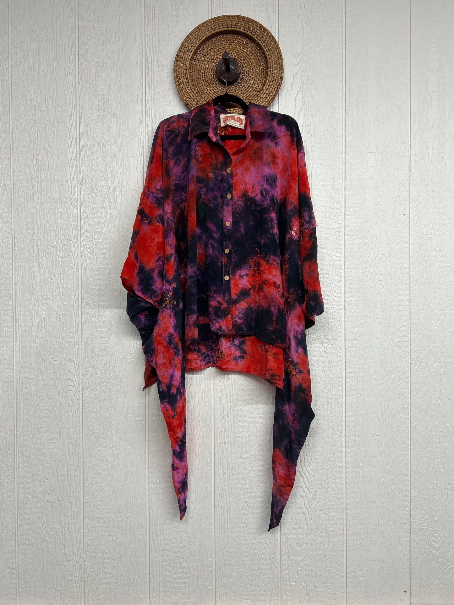 Crepe Sari Summer Nirvana Button Down 0626 226