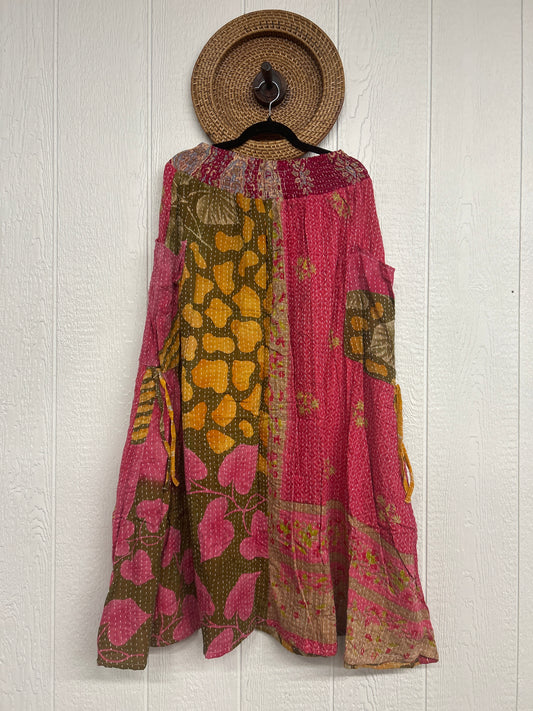 Pareo Kantha Butterfly Cargo Skirt 0426 246