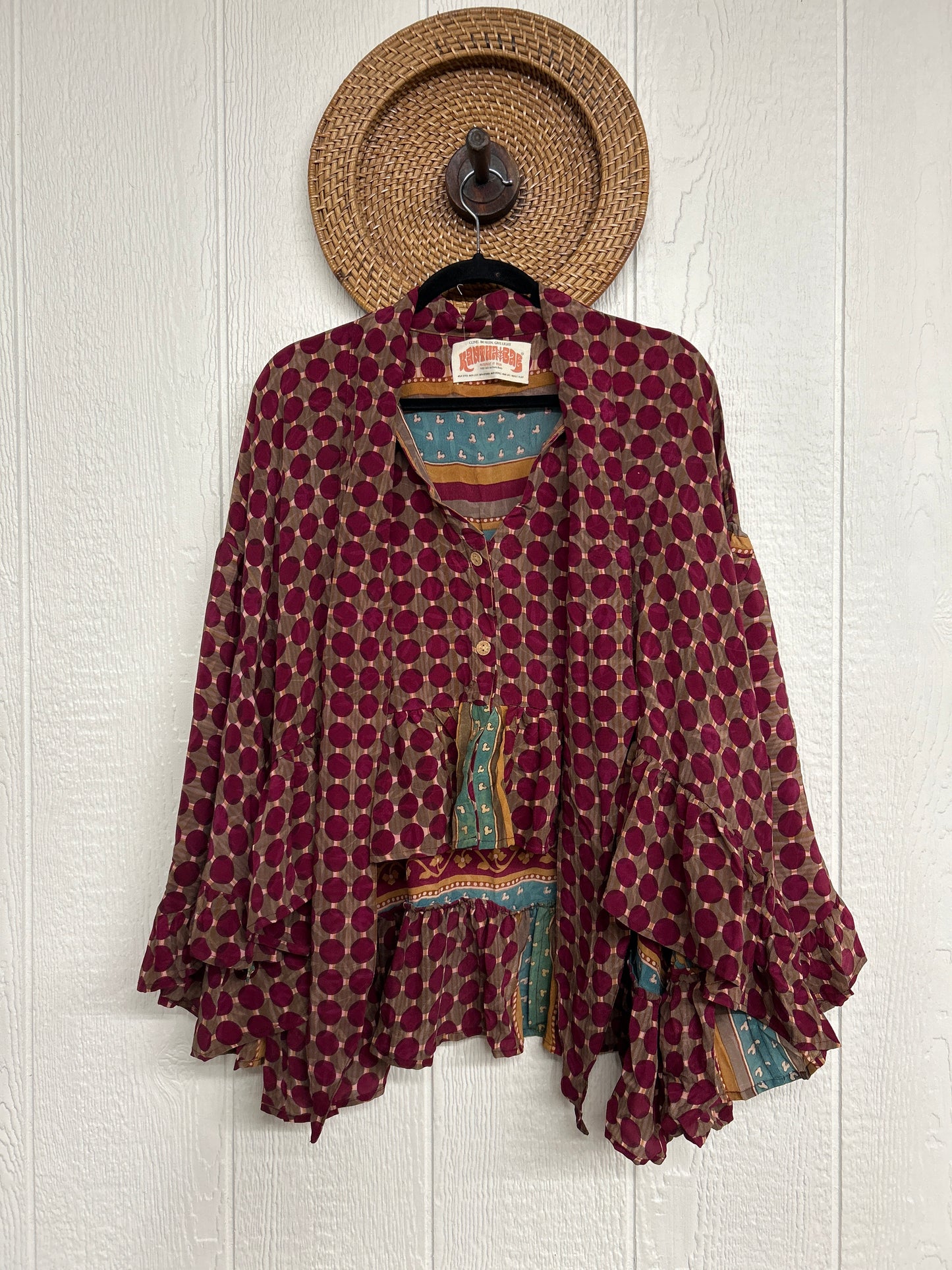 Crepe Sari Wild Rose Top 1225 075