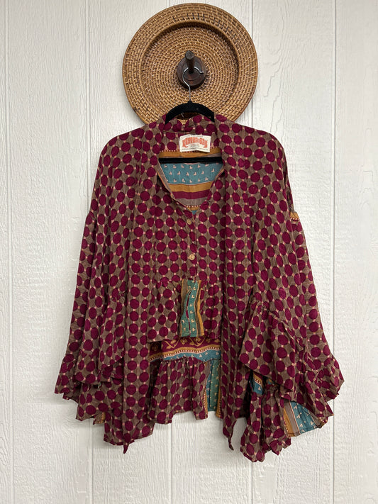 Crepe Sari Wild Rose Top 1225 075