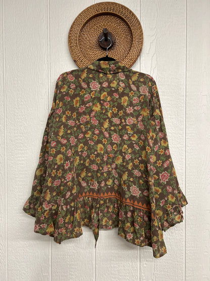 Crepe Sari Wild Rose Top 1225 063