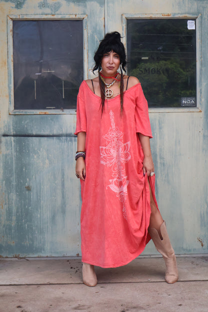 KB Dream Tee Dress - Coral