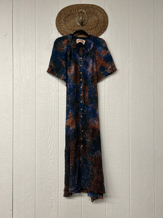 Crepe Sari Summer Woodstock Duster 0626 245