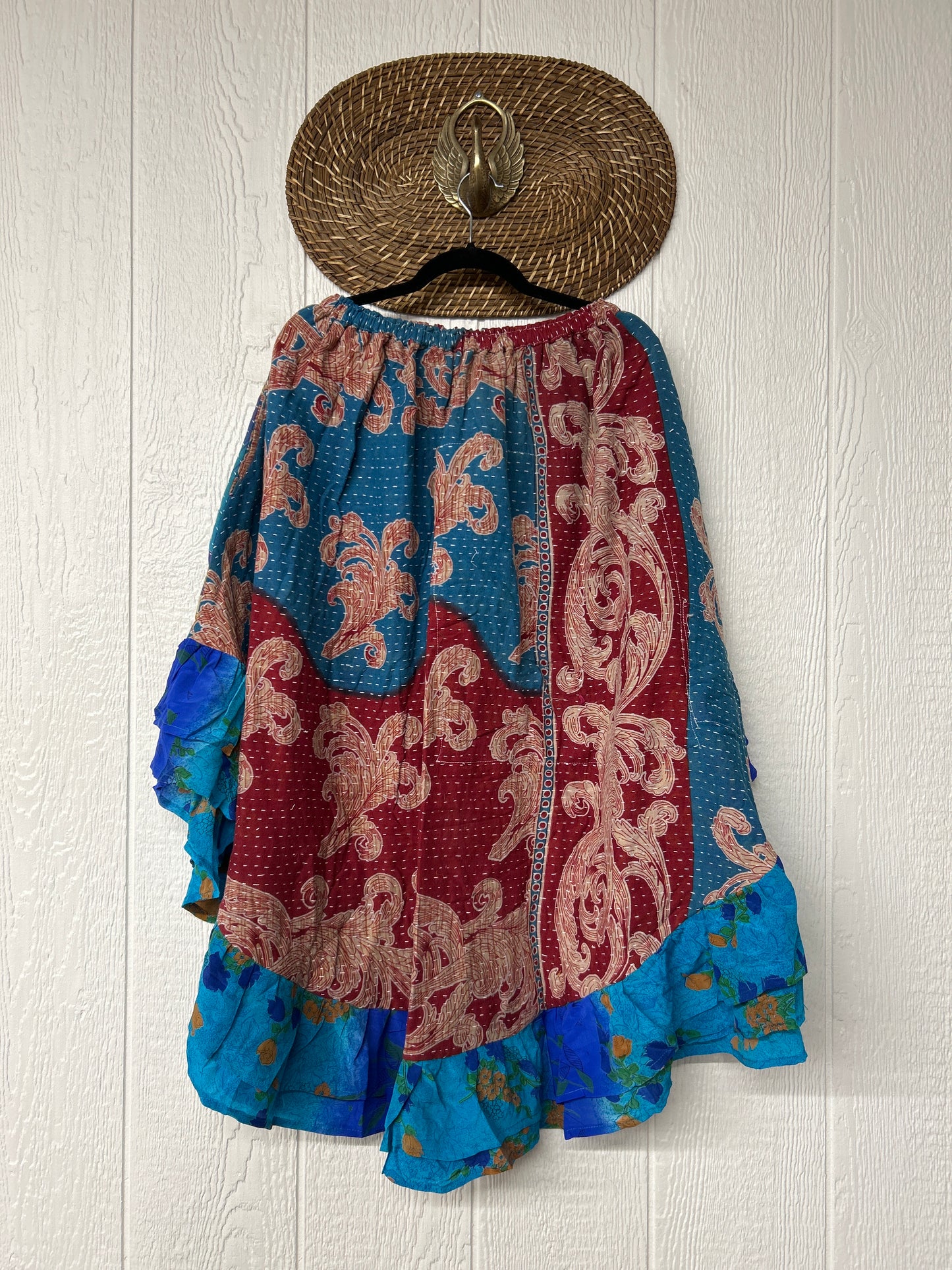Pareo Kantha Wild Rose Skirt 0426 211