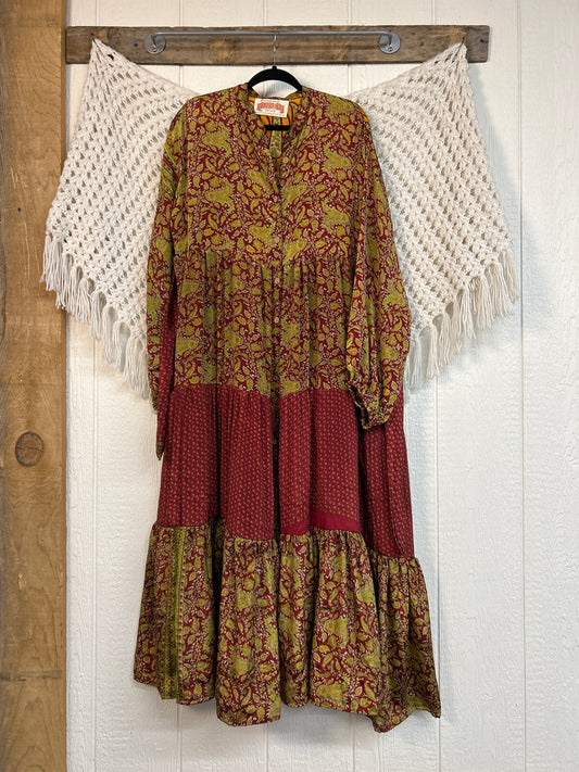 Rasgulla Sari Luminous Maxi Dress 0226 275