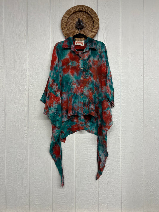Crepe Sari Summer Nirvana Button Down 0626 257
