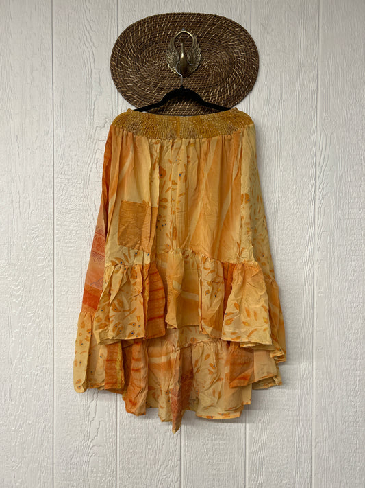 Crepe Sari Dahlia Skirt 1026 018