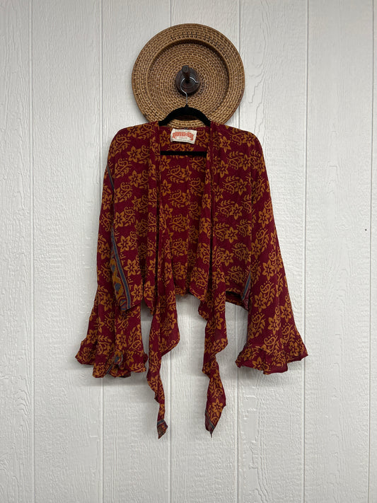 Crepe Sari Zeppelin Crop Shrug 0426 163