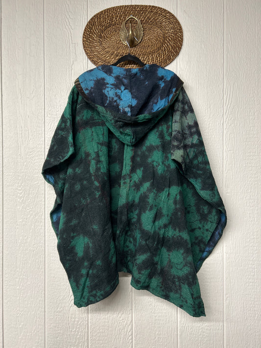 Aura Edit Fine Kantha Wanderlust Poncho 1026 014