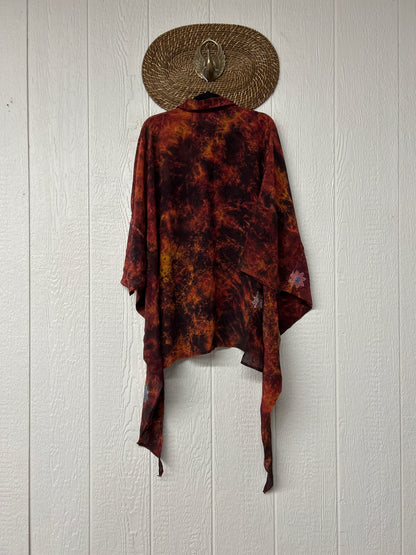 Crepe Sari Summer Nirvana Button Down 0626 002