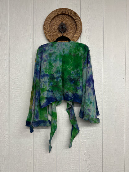 Crepe Sari Zeppelin Crop Shrug 0426 234
