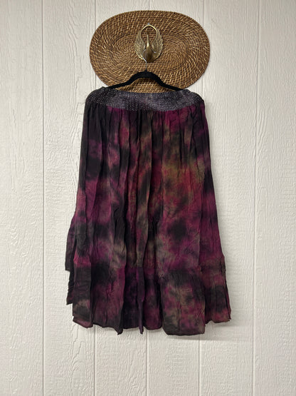 Crepe Sari Dahlia Skirt 1026 013