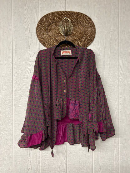 Crepe Sari Wild Rose Top 1225 159