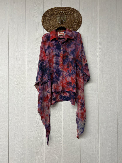 Crepe Sari Summer Nirvana Button Down 0626 017