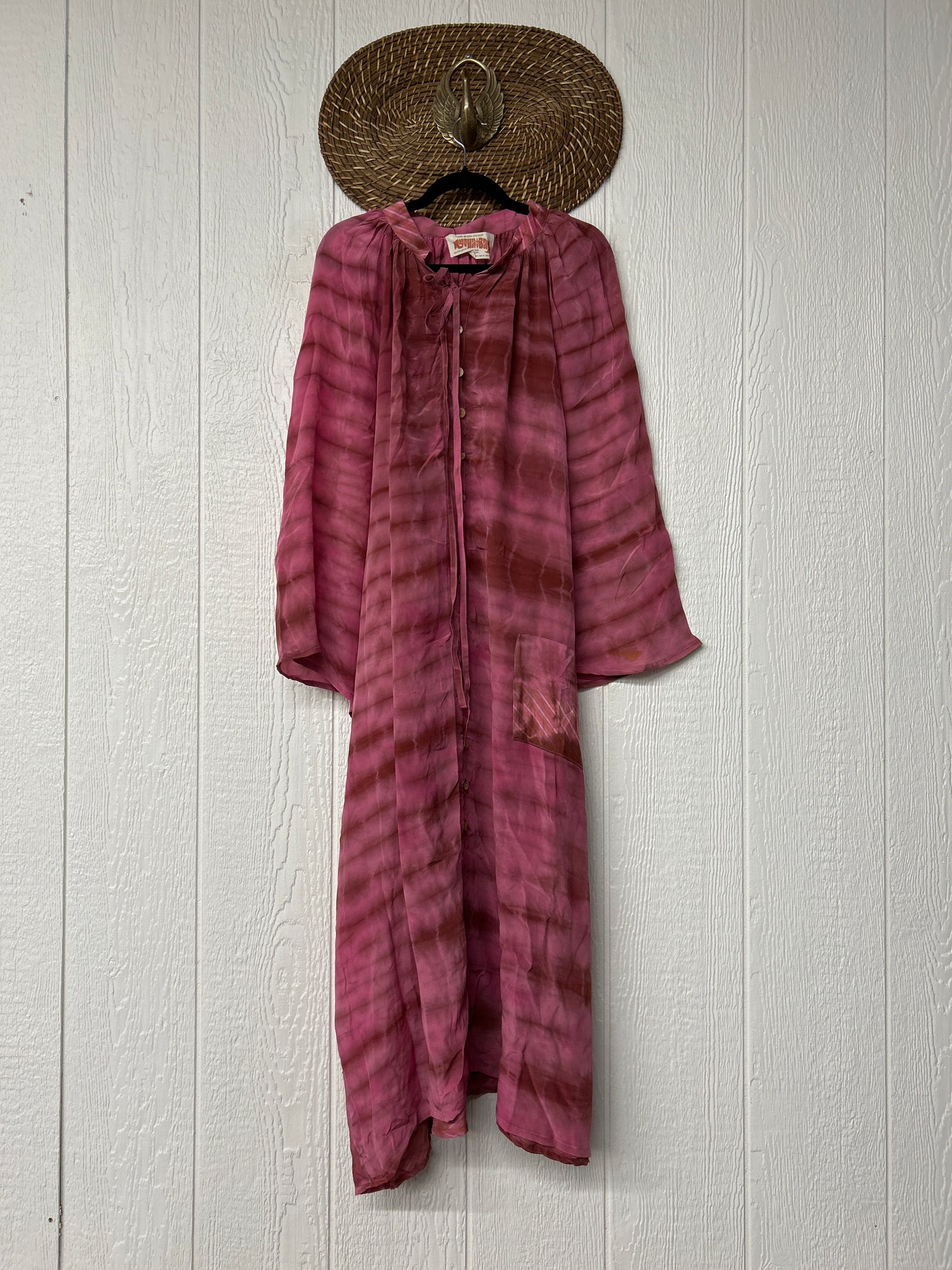 Crepe Sari Woodstock Duster Dress 0726 002