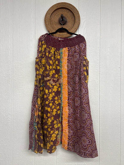 Pareo Kantha Butterfly Cargo Skirt 0426 183