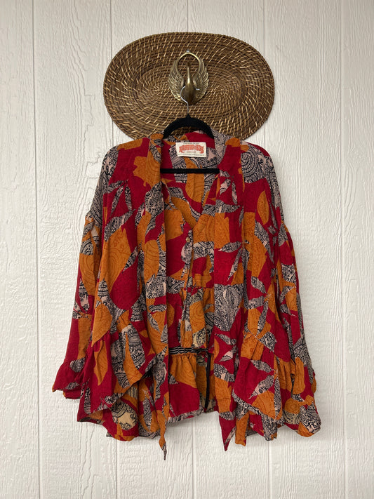 Crepe Sari Wild Rose Top 1225 156