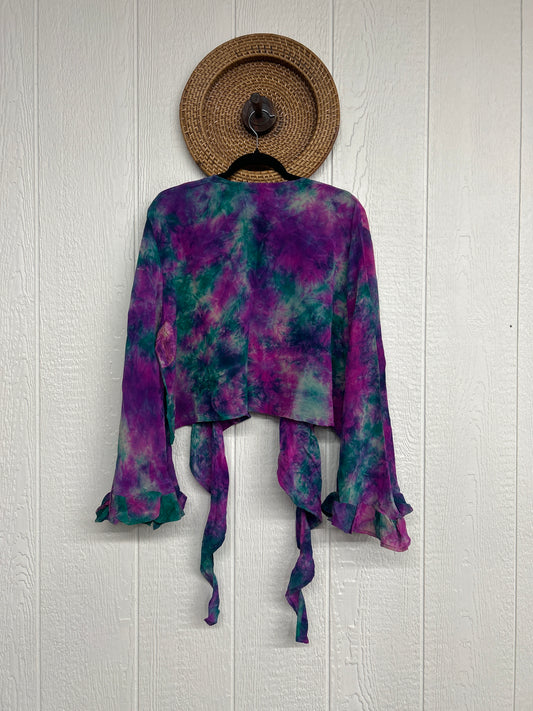 Crepe Sari Zeppelin Crop Shrug 0426 236