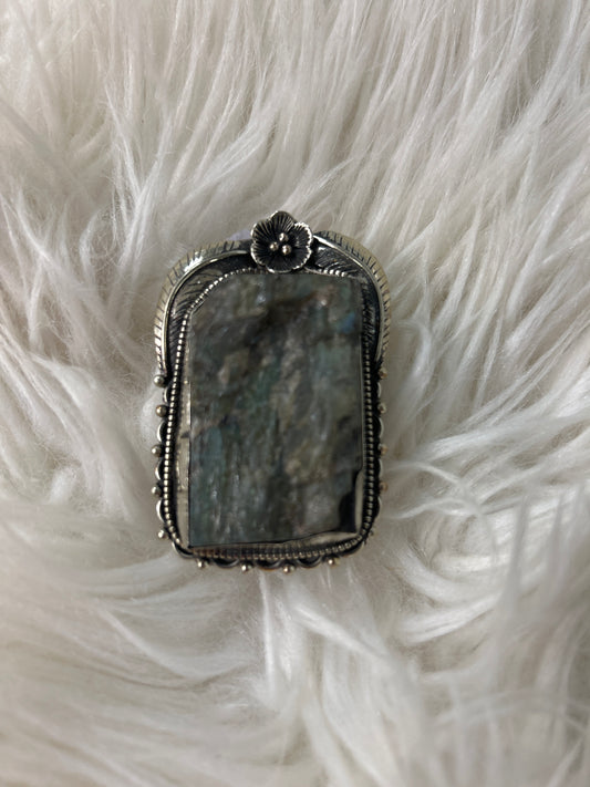 Labradorite Square Ring 0226 036