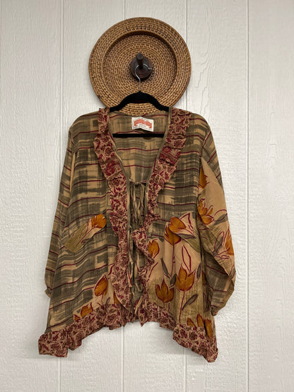 Crepe Sari Ruffle Daisy Blouse 0226 145