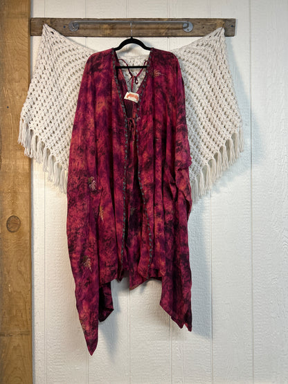 Crepe Sari Orchid Kimono 0626 229
