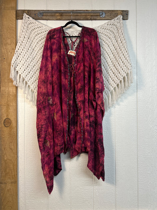 Crepe Sari Orchid Kimono 0626 229