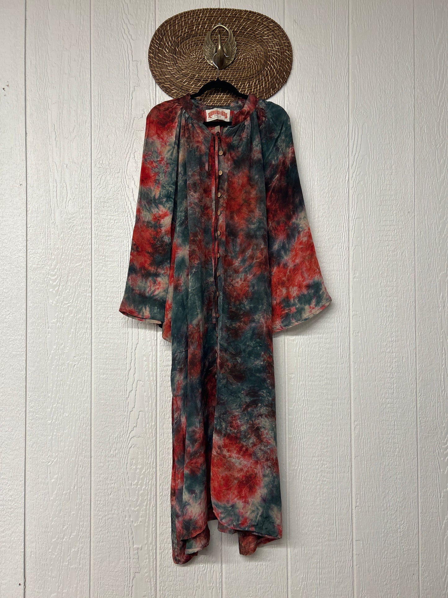 Crepe Sari Woodstock Duster Dress 0226 042