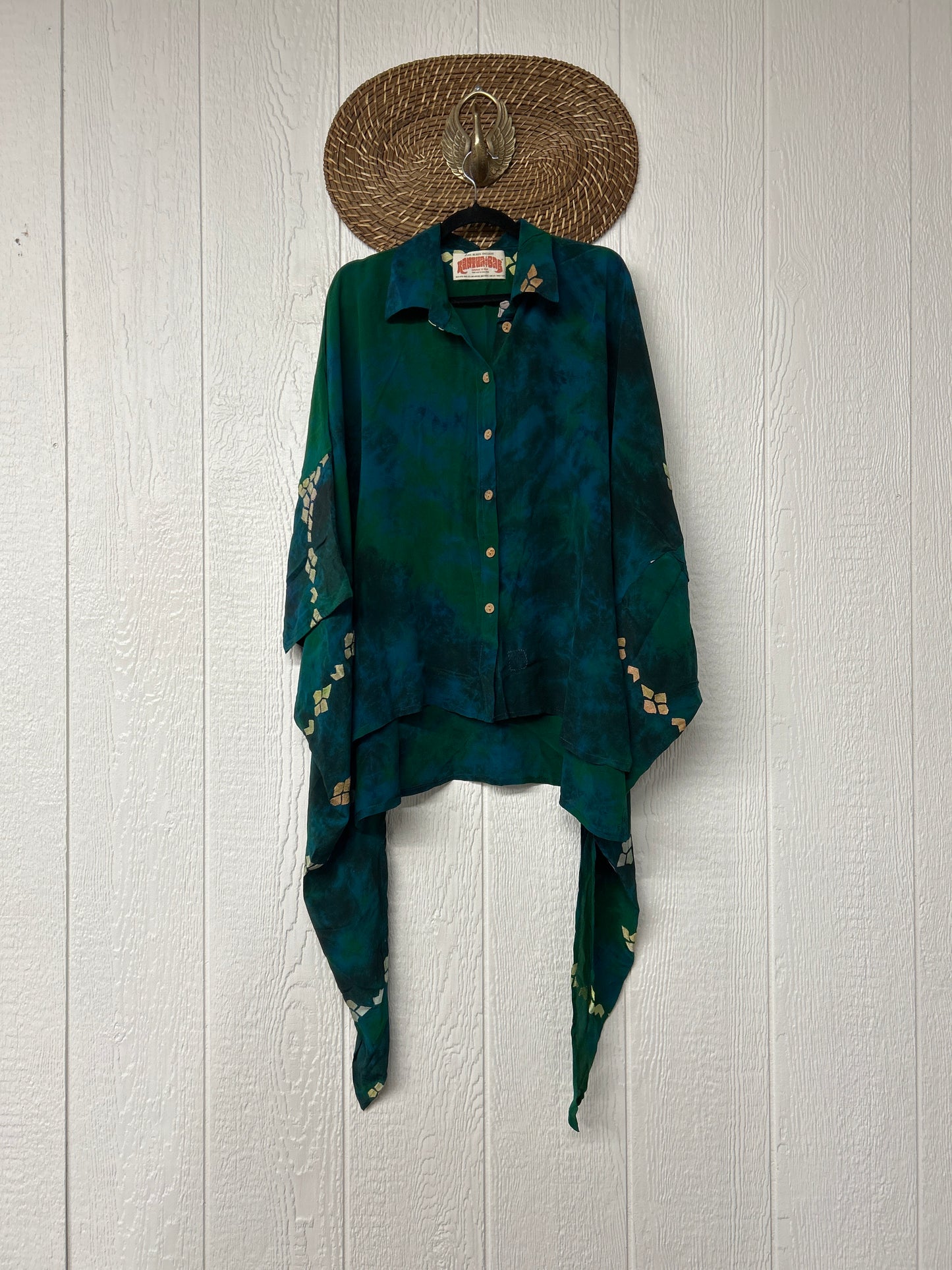 Crepe Sari Summer Nirvana Button Down 0626 145