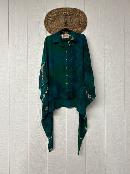 Crepe Sari Summer Nirvana Button Down 0626 145