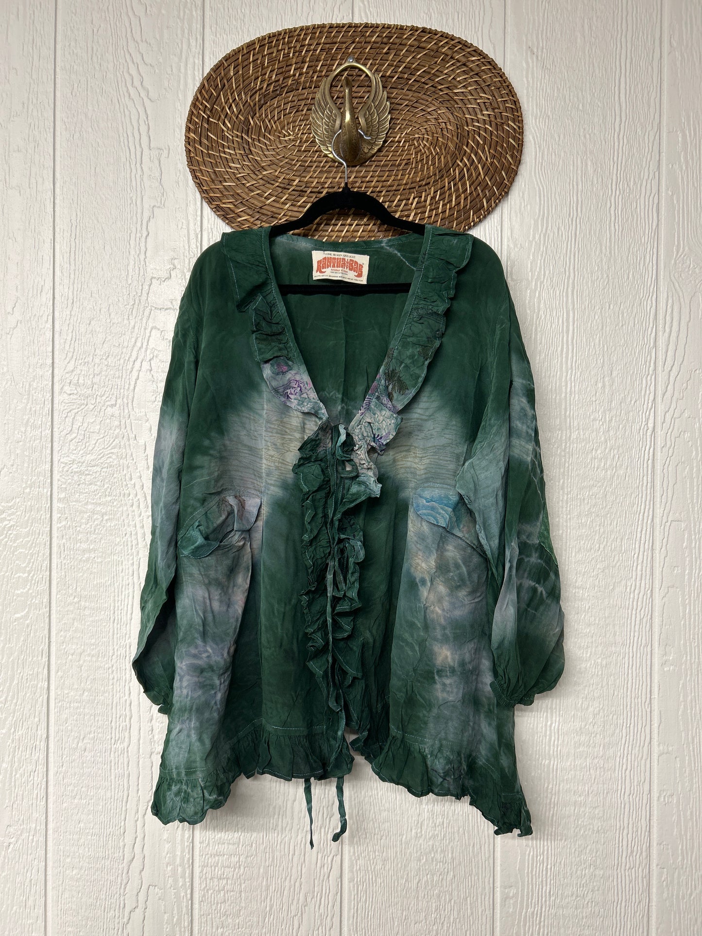 Crepe Sari Ruffle Daisy Blouse 0526 006