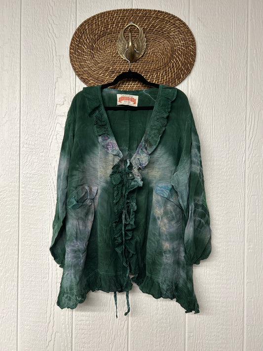 Crepe Sari Ruffle Daisy Blouse 0526 006