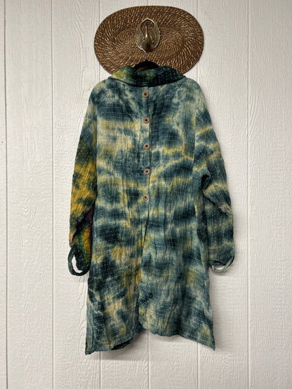 Aura Edit Koverlet Button Down Trench Coat 1026 007