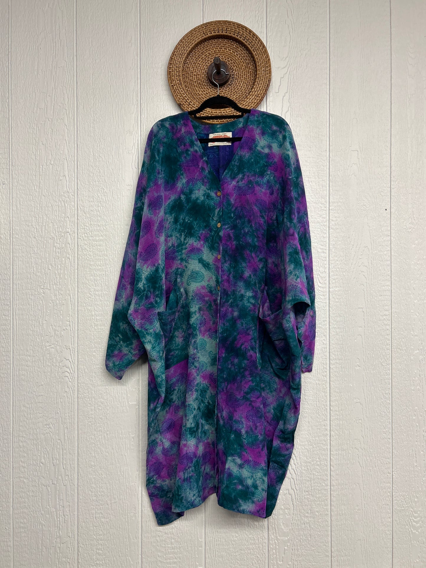 RETAIL Crepe Sari Gaia Duster Dress 0426 074