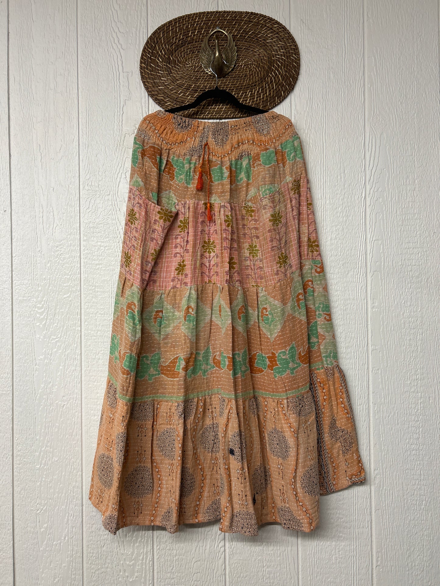 Pareo Kantha Lotus Maxi Skirt 0826 141