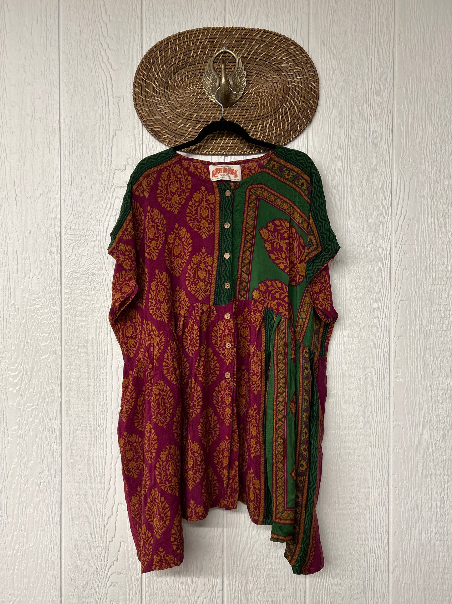 RETAIL Crepe Sari Daydreamer Button Down Mini  0426 205