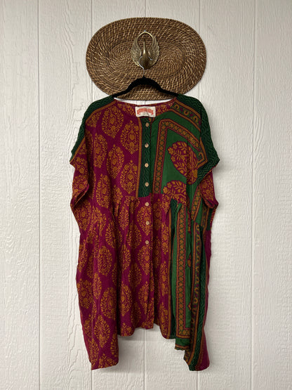 RETAIL Crepe Sari Daydreamer Button Down Mini  0426 205