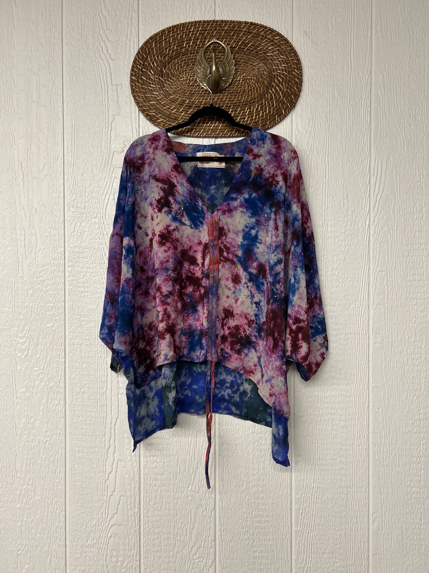 Crepe Sari Hi Lo Butterfly Top 0726 269