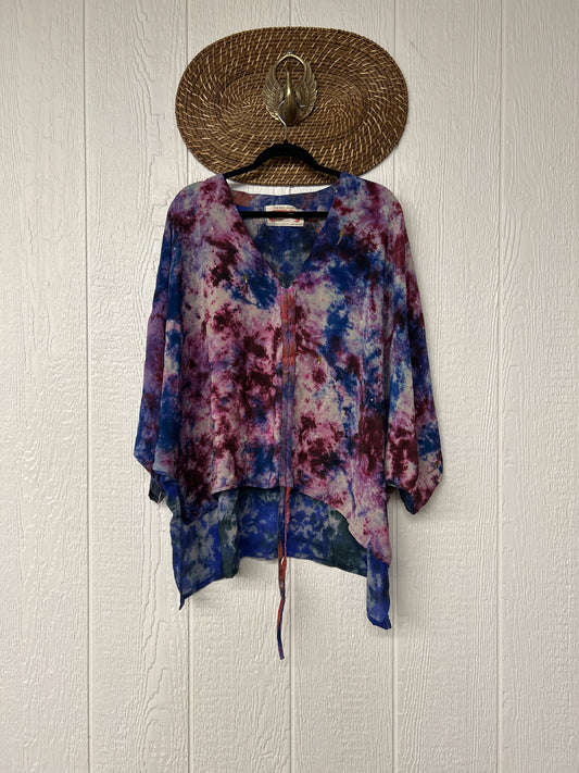 Crepe Sari Hi Lo Butterfly Top 0726 269