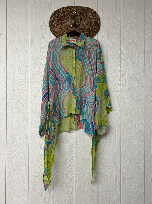 Crepe Sari Nirvana Button Down 1125 071