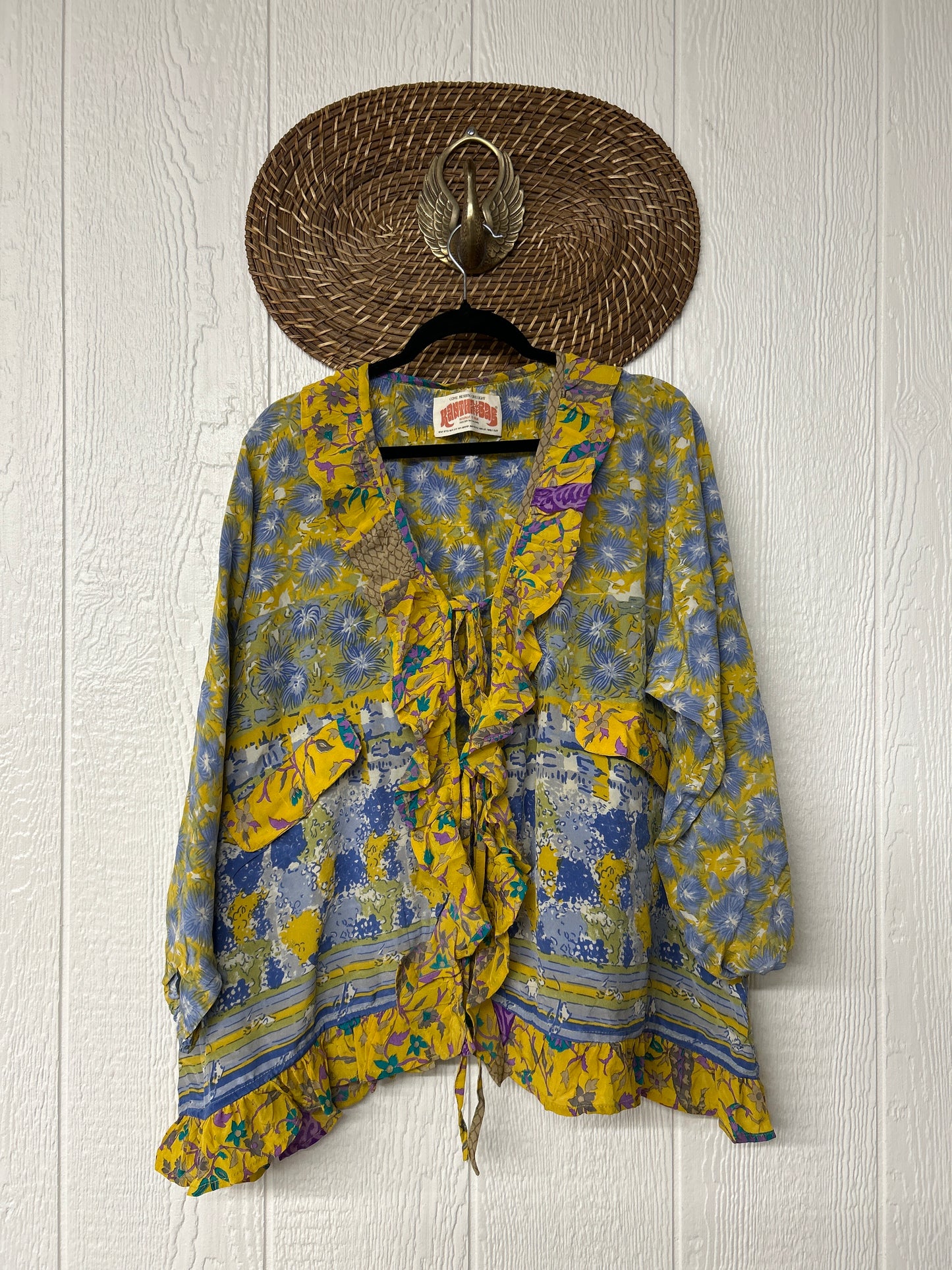 Crepe Sari Ruffle Daisy Blouse 0226 053