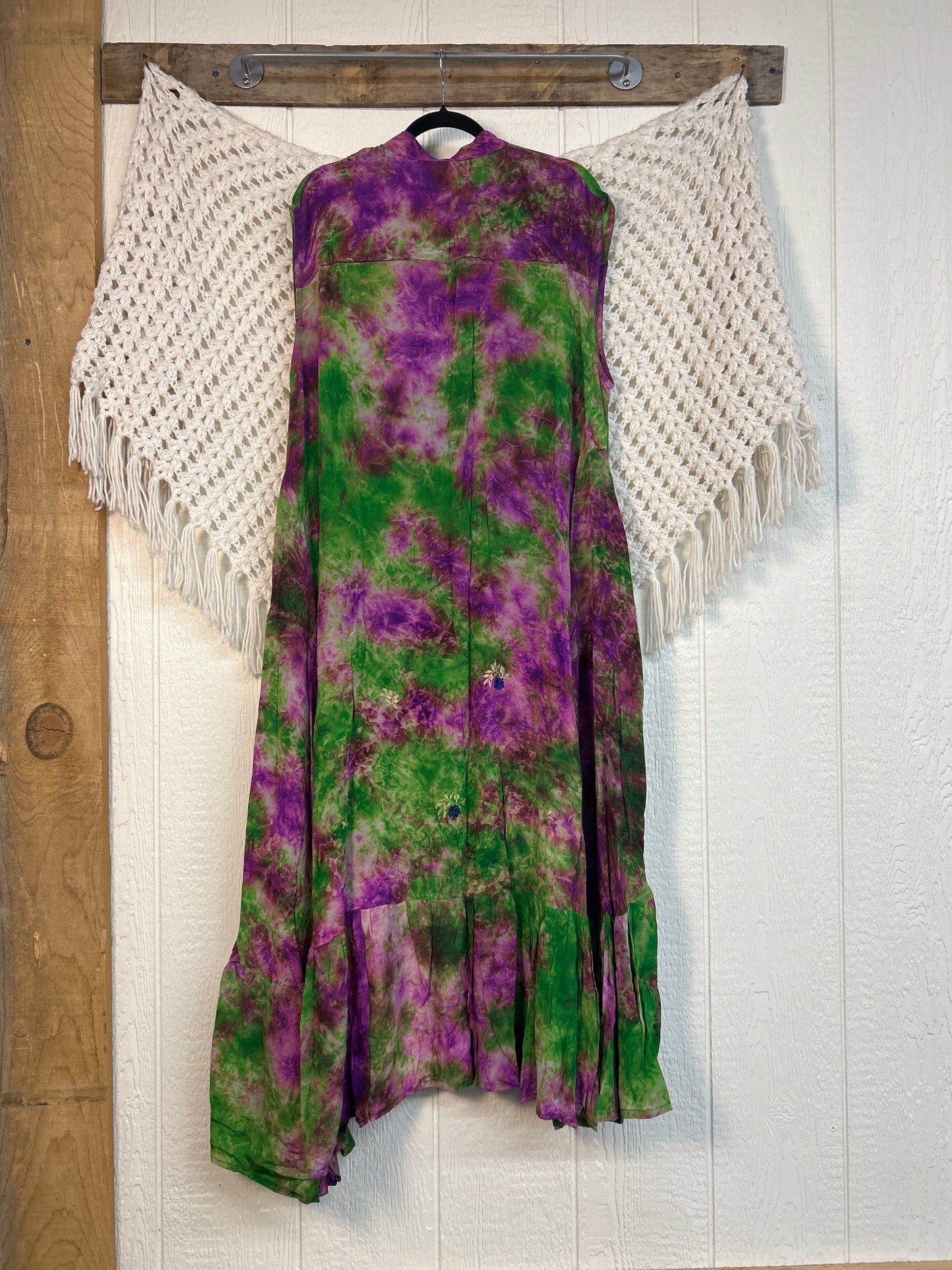Crepe Sari Summer Dahlia Duster 0726 238